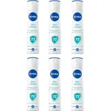 NIVEA Deodorant Dry Active Deo Spray 72h Anti-Transpirant-Schutz 6x 150ml
