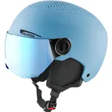 Alpina Zupo Visor Q-lite Skihelm, Smoke-Blue matt, 48-52