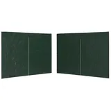 vidaXL Partyzelt-Seitenwände 2 Stück Reißverschluss PE Grün