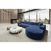 Sofa Dreams Ecksofa Design Sofa Polster Couch Eck Stoffsofa Alegranza L kurz Polstersofa, Loungesofa blau