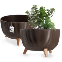 Kadax Blumentopf aus Kunststoff mit drei Einsteckstützen, 40 cm