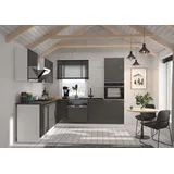 Küchen-Preisbombe Winkelküche L-Form 210 x 260 cm Grau/Weiß