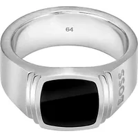 Boss Jewelry ring für Herren Kollektion ODELL in Edelstahl Mit Schwarzem Onyx