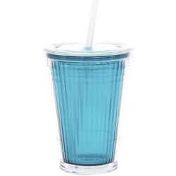 Gimex Strohhalm-Thermobecher türkis - grün