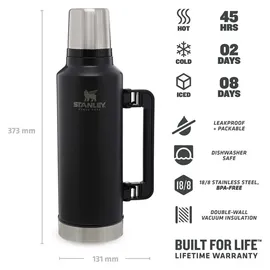 Stanley Classic Legendary Bottle 2 QT matte black pebble 1,9 l