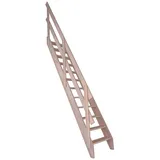 starwood treppen Raumspartreppe 60 cm Holz 12 Stufen max. Geschosshöhe 279,5 cm braun