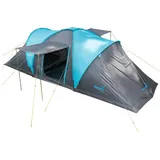 Skandika Kuppelzelt Hammerfest Protect Sleeper 8 Personen | 2x Dunkelkabinen - 2m Höhe BLAU 8 PERSONEN