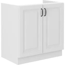 Spülenschrank 80 cm Stilo Weiss Küchenzeile Küchenblock Küche Einbauküche