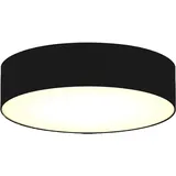 smartwares runde Deckenleuchte mit LED Stoffschirm Schwarz Ø 60cm