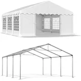 Partyzelt 3x6 PE Pavillon Festzelt Gartenzelt Bierzelt Wasserdicht 6x3 weiß PE S