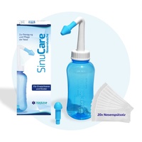 Nasivent SinuCare - Nasendusche Starter Set inkl. 20 Beutel Nasenspülsalz - Zur Pflege und Befeuchtung der Nasenschleimhaut - Einfach besser pflegen