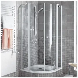 Kermi Ibiza 2000 Viertelkreis-Duschkabine mit Pendeltüren 80 x 80 cm, Radius 55 cm, Duschkabinen, I2O20080202AK,