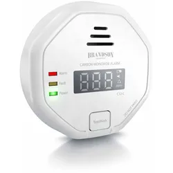 Brandson Kohlenmonoxid Melder mit LCD Display CO Alarm mit 85 dB - Batteriebetrieben