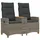 vidaXL Liegebank mit Tisch 126 x 65 x 112 cm Grau/Dunkelgrau