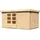 Karibu Retola 6 3,73 x 2,42 m natur inkl. Anbauschrank