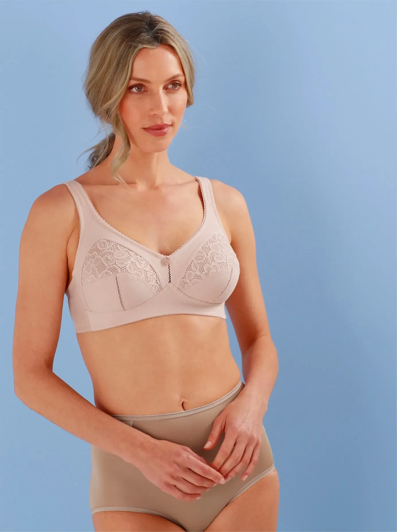 Minimizer-BH SUSA, Damen, Gr. 85, Cup D, beige (elfenbein), 60% Baumwolle, 35% Polyamid, 5% Elasthan, BHs Minimizer-BH