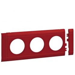 tehalit Blende 3-fach Steckdose anreihbar, Oberteil 80mm, verkehrsrot
