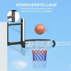 sportnow Basketballkorb Schwarz 45 cm