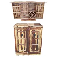 Marrakesch Orient & Mediterran Interior Orientalischer Hausbar Bartheke aufklappbar aus Massivholz Jiya Natur