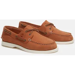 Bootsschuh TIMBERLAND "CLASSIC BOAT BOAT SHOE", Gr. 42, rst nubuck, Leder, sportlich, Schuhe