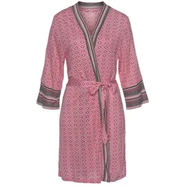 vivance dreams by lascana Damen Kimono pink gemustert Gr.36/38