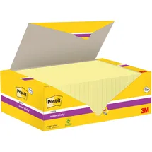 Post-it Super Sticky Notes, Gelb, 76 x 127 mm, 90 Blatt/Block, 24 Blöcke/Packung, Kartonverpackung