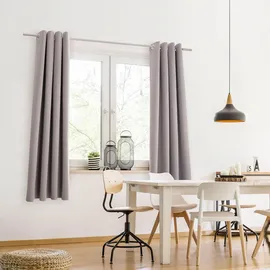Blumtal Verdunkelungsvorhang Ösen 140 x 175 cm Grau 2 St.