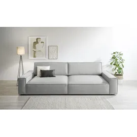 Home Affaire Big-Sofa HOME AFFAIRE "NEU: SHERWOOD XXL, Big-Sofa (316cm), extra tiefe Sitzfläche 95 cm", silber (silbergrau), B:316cm H:90cm T:135cm, 100% Polyester, Sofas, Big-Sofa, bequemer Sitzkomfort, Cord u. Leinenoptik, Kedernaht