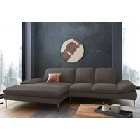 W.SCHILLIG Ecksofa enjoy&MORE, Designsofa, bequem, zeitlos und elegant, L-Form, Sitztiefenverstellung, Füße bronze pulverbeschichtet, Breite 310 cm braun