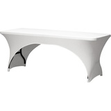 Perel Tischüberzug für Rechteckige Tische Bogenförmig Weiß