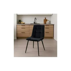 CLP 4er Set Esszimmerstühle Antibes schwarz