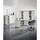 hom'in Hom`in Eckschreibtisch Grau, Weiß, Holzwerkstoff, 2 Schubladen, rechteckig, Wange, Sockel, 145.3x76x160 cm, Stauraum, seitenverkehrt montierbar, Arbeitszimmer, Schreibtische, Eckschreibtische