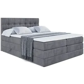 altdecor Boxspringbett BERO KING - 160x200 - H3/H4 - Dunkelgrau
