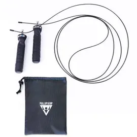 PULLUP & DIP Springseil mit professionellem Kugellager und Anti-Rutsch Griffen, verstellbares Speed Rope mit PVC Ummantelung für Ausdauertraining, Boxen, MMA, 3 m Seil