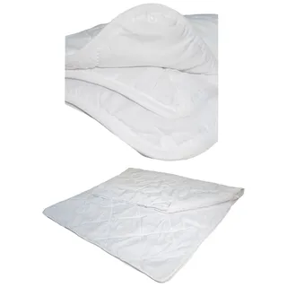 MB Warenhandel24 Bettdecke 135x200 cm 4 Jahreszeiten – Duo Steppdecke mit Druckknöpfen, samtweiche Microfaser, Oeko-Tex Zertifiziert, Sommer- & Winterdecke kombinierbar, waschbar bis 60°C