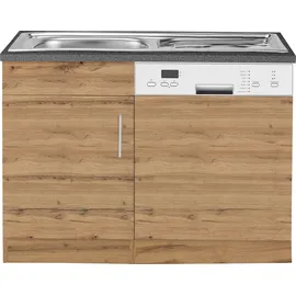 kochstation Spülenschrank KS-Colmar 110 x 60 x 85 cm Braun