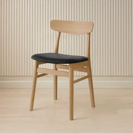 Hammel Furniture Esszimmerstuhl Mosbøl Leder schwarz