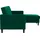 dorel home Ecksofa mit Bett-Funktion und Stauraum. beidseitig montierbar Rückenlehne 2-teilig 3-fach verstellbar, grün
