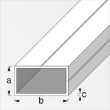 Alfer Rechteckrohr 1 m, 23.5 x 43.5 x 1.5 mm Aluminium roh blank