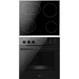 Amica EHCX 933 200 S Einbauherd-Set mit Glaskeramik-Kochfeld