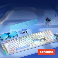 J.Zao Wired Gaming Mechanische Tastatur 108 Tasten Bunte Hintergrundbeleuchtung