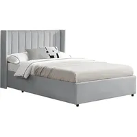 Juskys Polsterbett Savona 140x200 cm mit Stauraum, Lattenrost, Samt-Bezug,