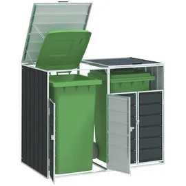 vidaXL Mülltonnenbox 144 x 81 x 113 cm anthrazit