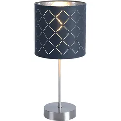 Stoff Tisch Lampe Fernbedienung Schalter Lese Beleuchtung im Set inklusive RGB LED Leuchtmittel