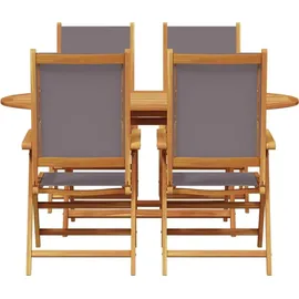 vidaXL Garten Essset Anthrazit Massivholz Akazie