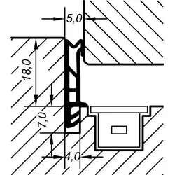 PRIMO Überschlagdichtung ACF 5855 - Kunststoff weiß