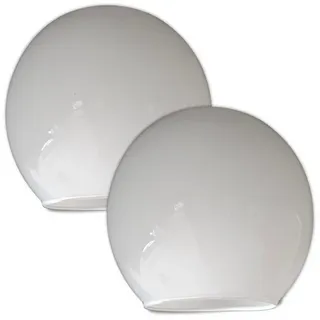 Lichthandel Hoch Lampenschirm Ersatzglas Kugel Weiß - Rundes Lampenglas E14 Fassung Glas Opal Weiß, weiß glänzend, Ideal für DIY-Lampen, Restaurierungen oder als Ersatz weiß