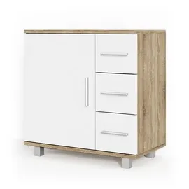 Vicco Waschbeckenunterschrank Ilias 60 x 60,8 x 33 cm Weiß