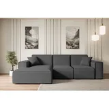 altdecor Ecksofa in L-Form Corner Sofa Bett Eckcouch Couch Wohnlandschaft Cauchsofa Serra-L - 266x165x73 cm Grau