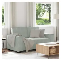 vidaXL 2-Sitzer-Sofa Hellgrau 160x78x84 cm Samt